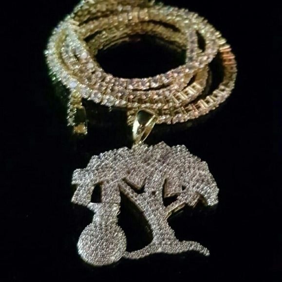 BRAND NEW ICED OUT DIAMOND SIMULATED CHAIN - Picture 2 of 3